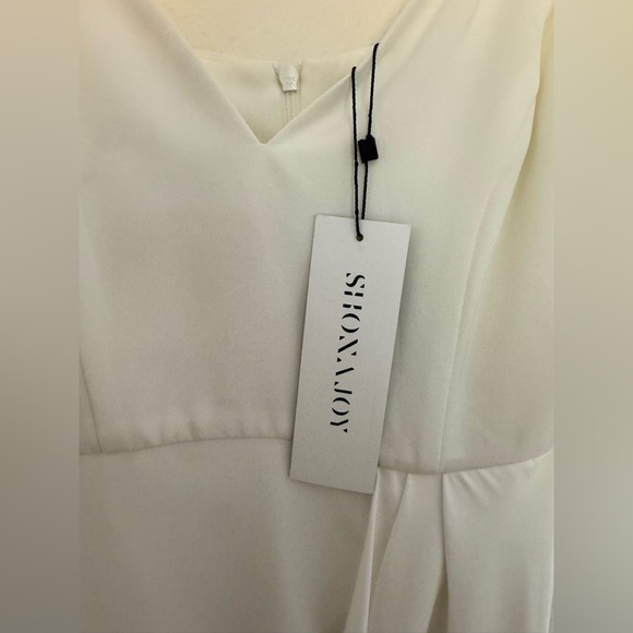 NEW Shona Joy Revolve Draped Cocktail Dress Tank Ivory White Bridal US 8 NWT - Picture 6 of 10